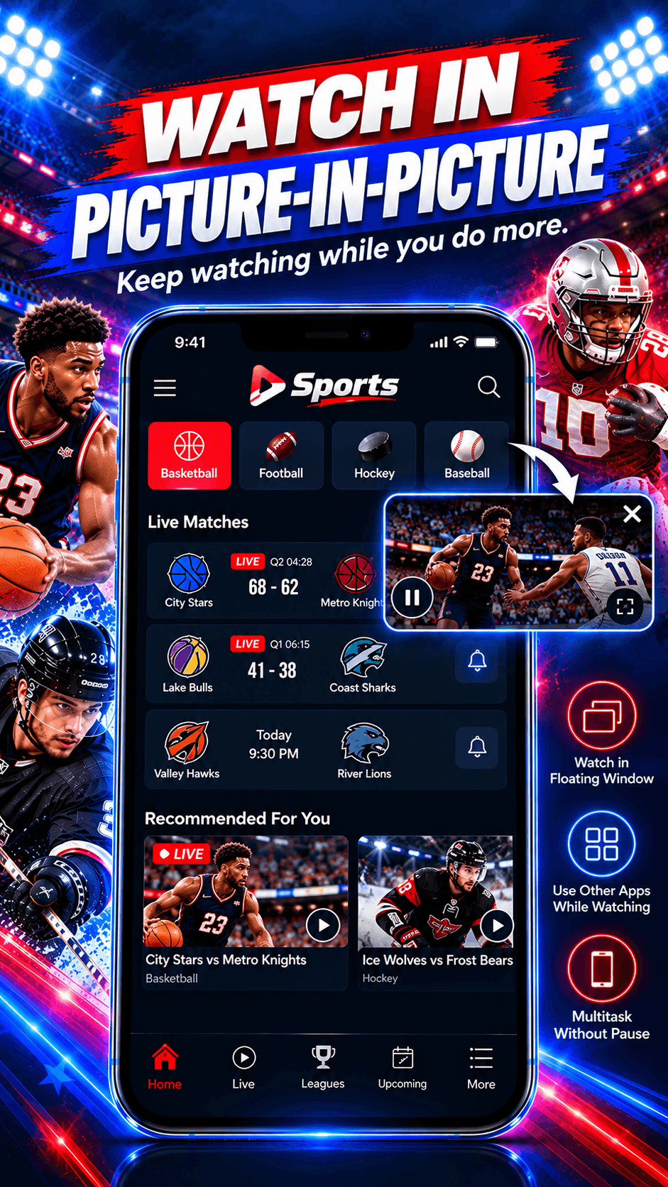 Live Stream NFL NHL NBA screenshot 6