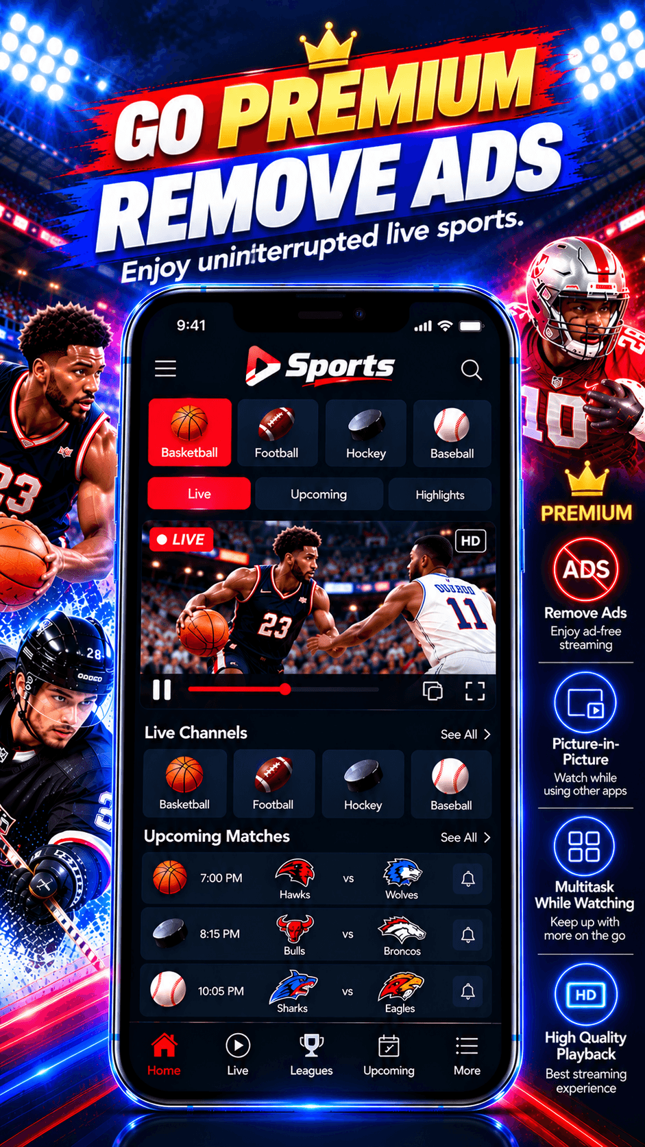 Live Stream NFL NHL NBA screenshot 7